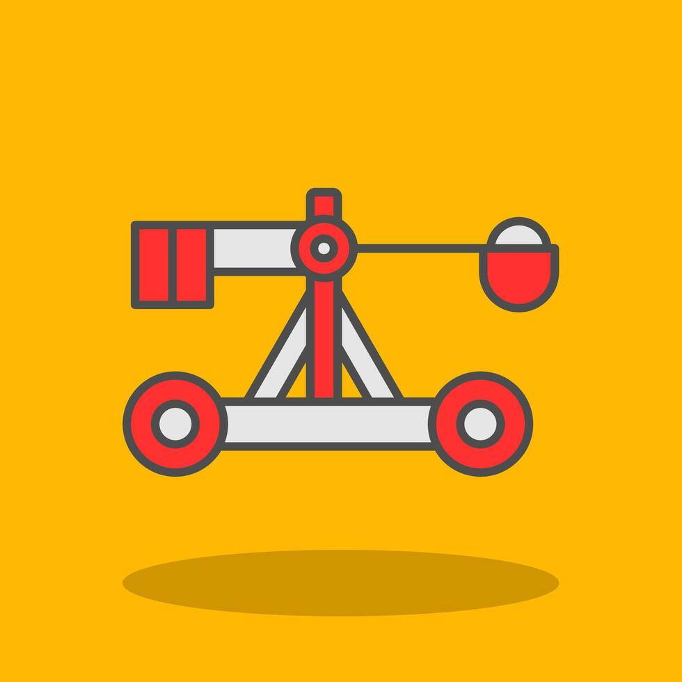 Catapult Filled Shadow Icon vector