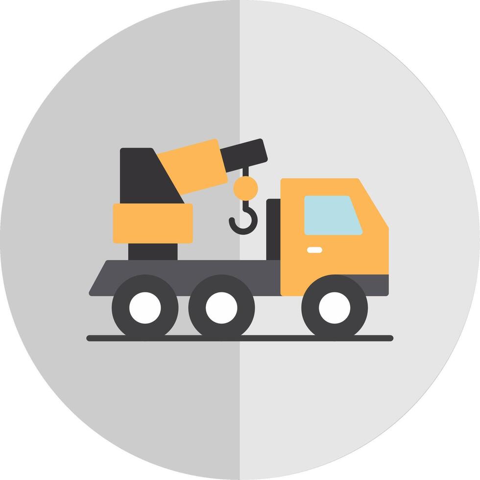 Crane Truck Flat Scale Icon vector