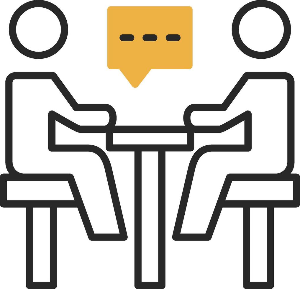 Meeting Skined Filled Icon vector