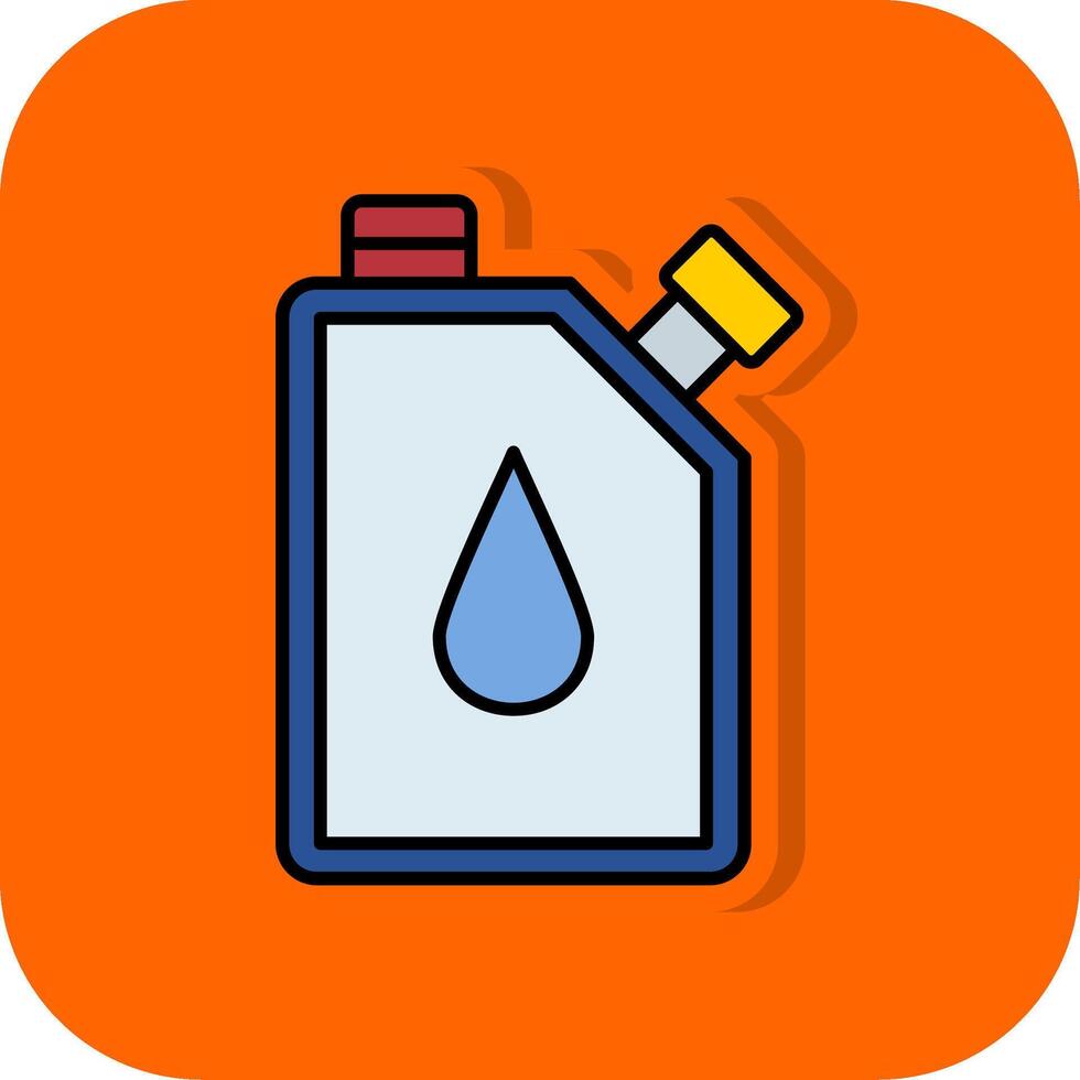 Canister Filled Orange background Icon vector