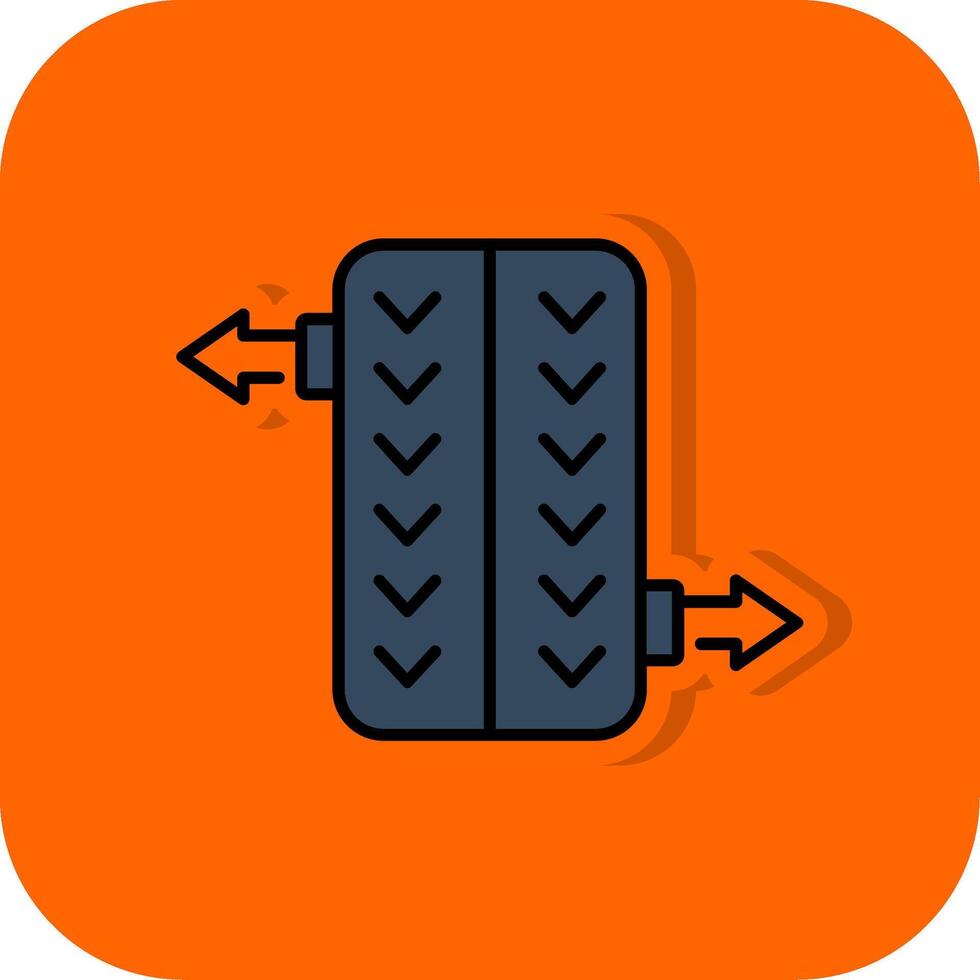 Wheel Alignment Filled Orange background Icon vector