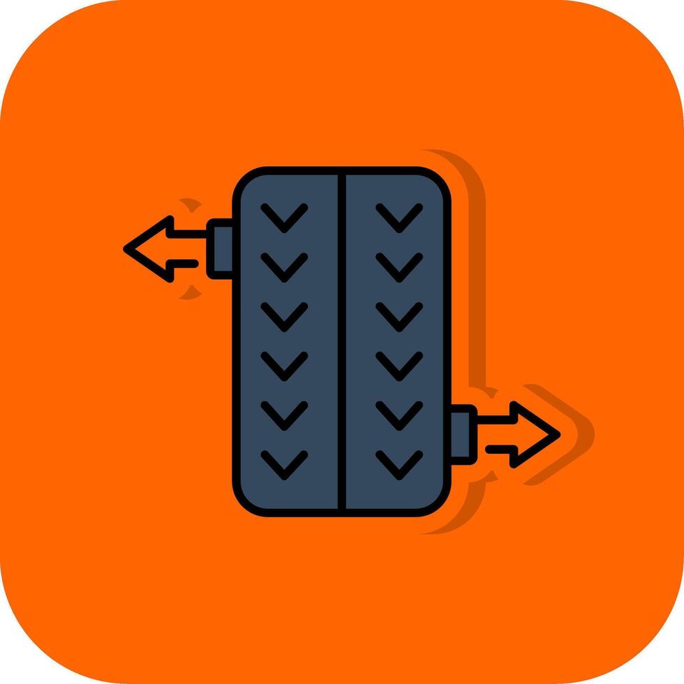 Wheel Alignment Filled Orange background Icon vector