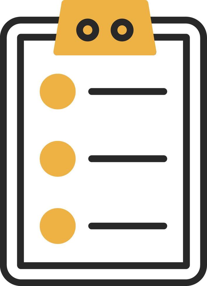 To Do List Skined Filled Icon vector