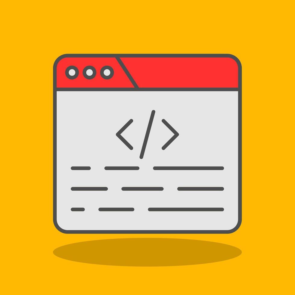 Coding Filled Shadow Icon 42935224 Vector Art at Vecteezy
