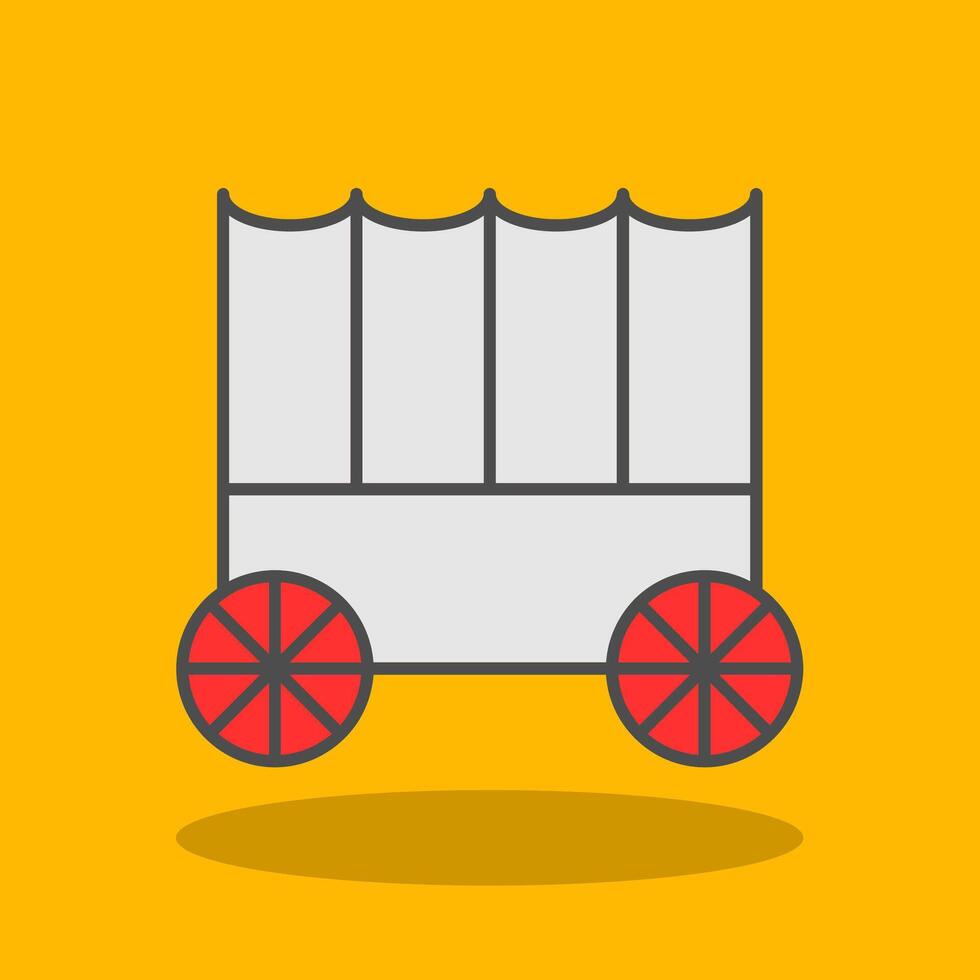 Carriage Filled Shadow Icon vector