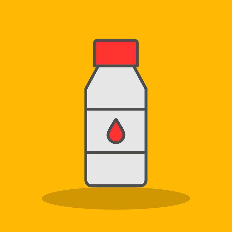 Bottle Filled Shadow Icon vector