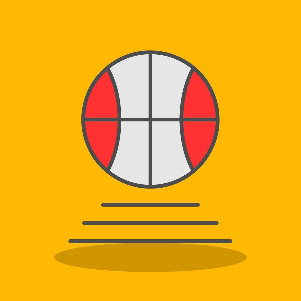 Basketball Filled Shadow Icon vector