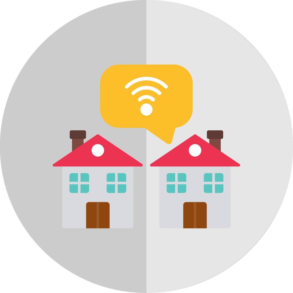 Internet Connection Flat Scale Icon vector