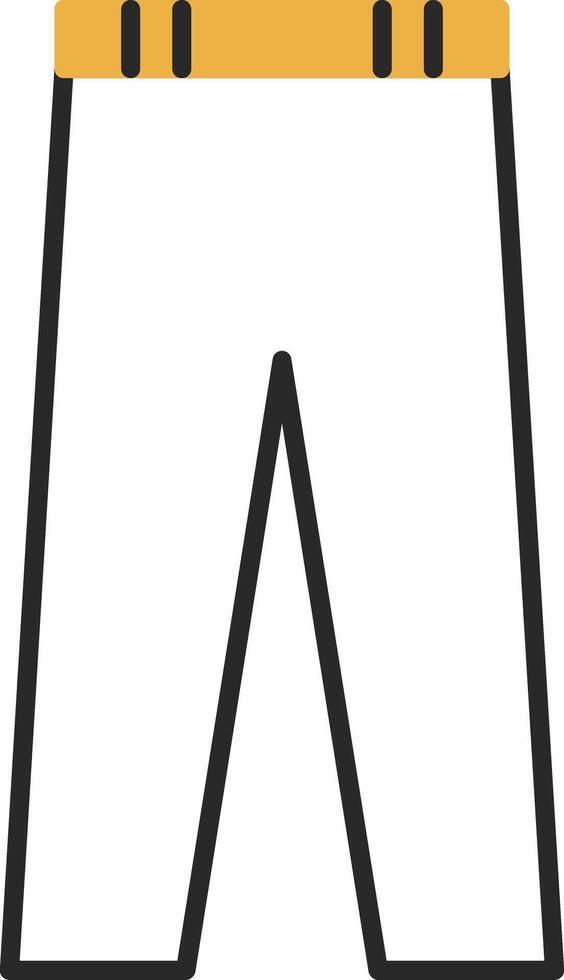 Trousers Skined Filled Icon vector
