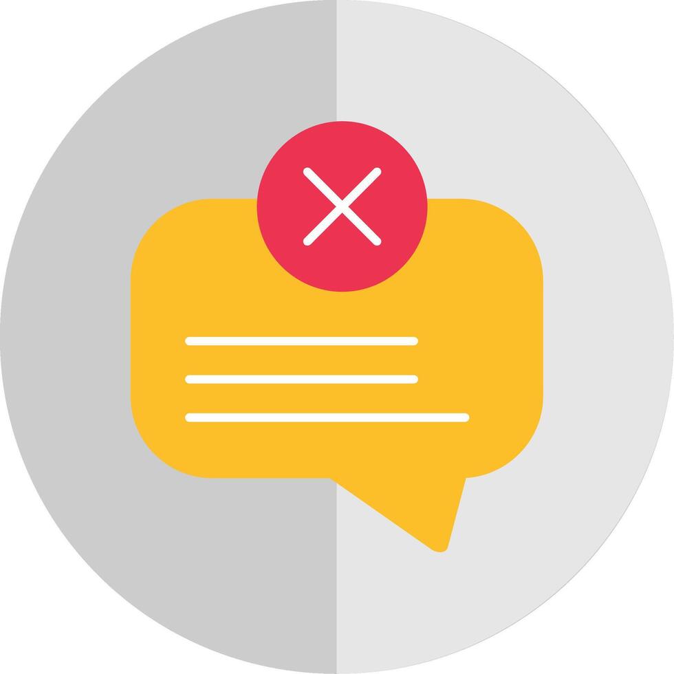 No Message Flat Scale Icon vector