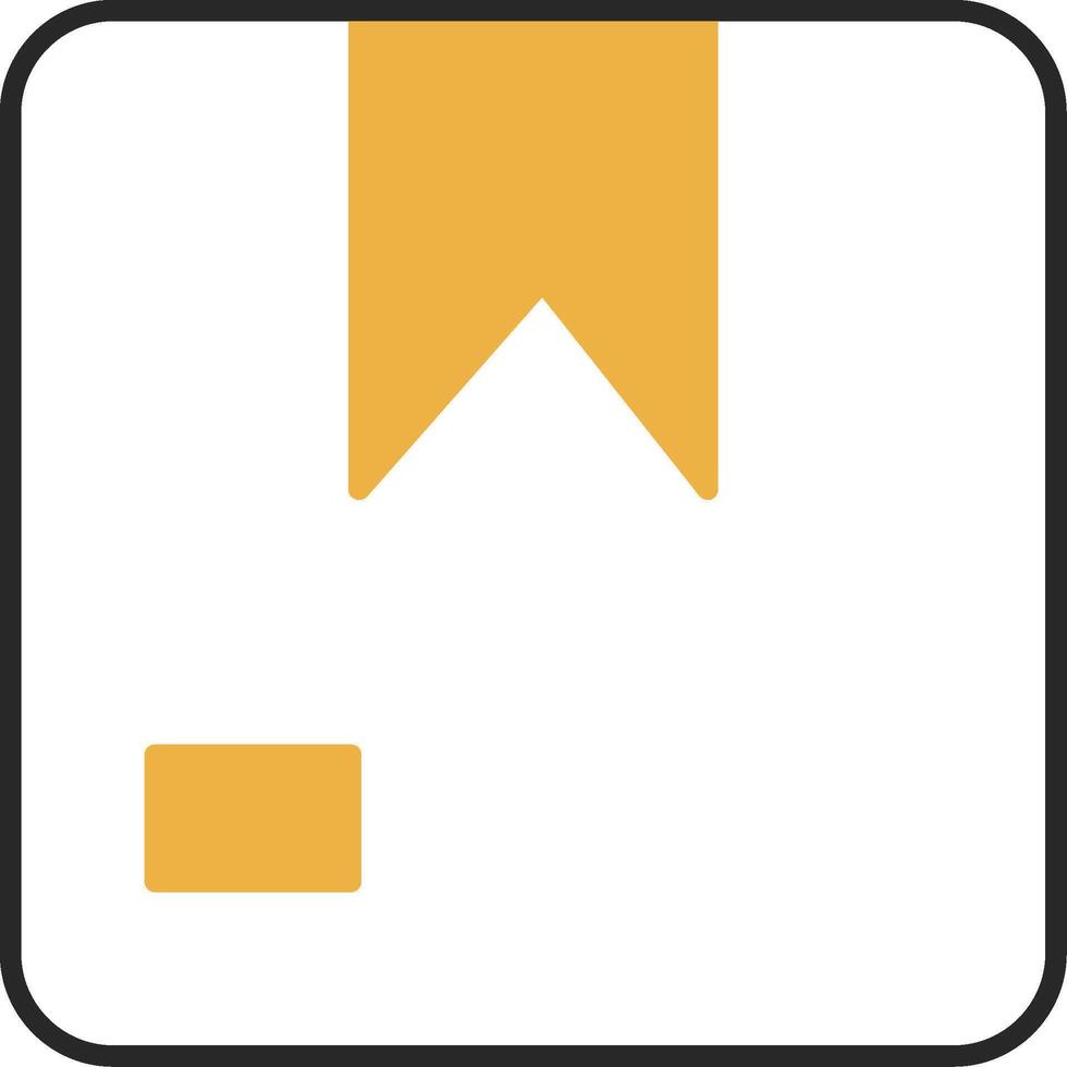 Box Skined Filled Icon vector