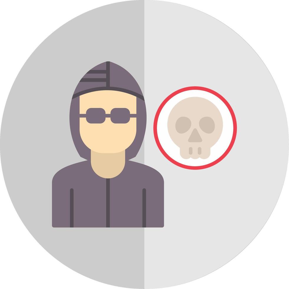 Robber Flat Scale Icon vector