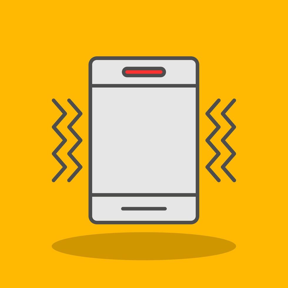 Vibration Filled Shadow Icon vector