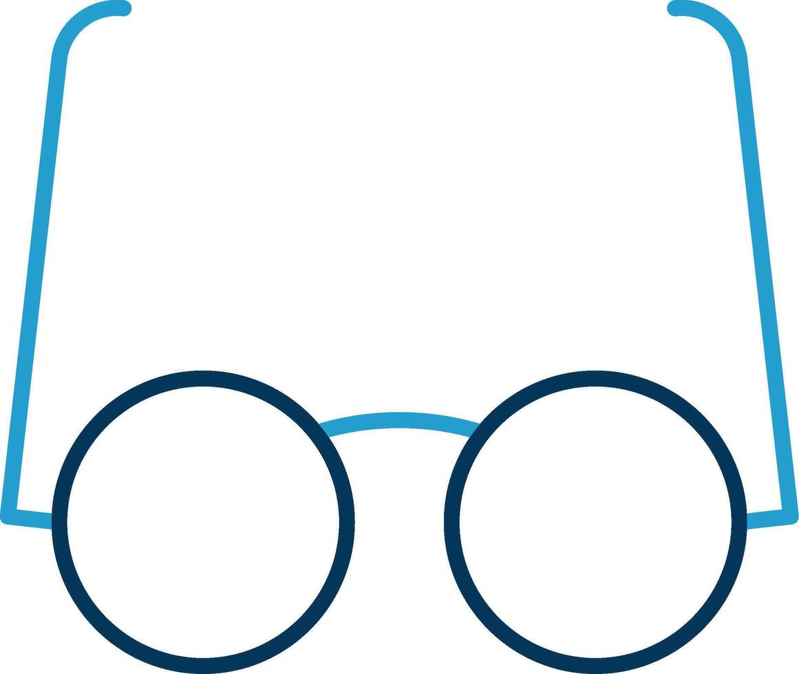 Goggles Line Blue Two Color Icon vector