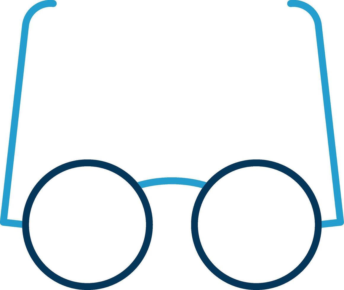 Goggles Line Blue Two Color Icon vector