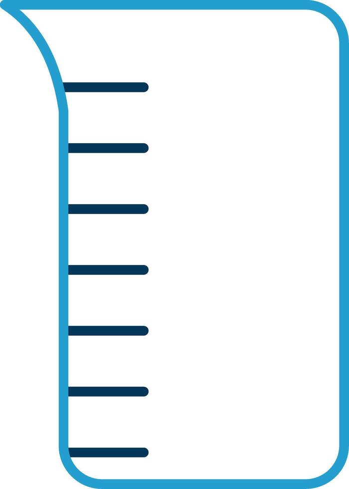 Measuring Utensils Line Blue Two Color Icon vector