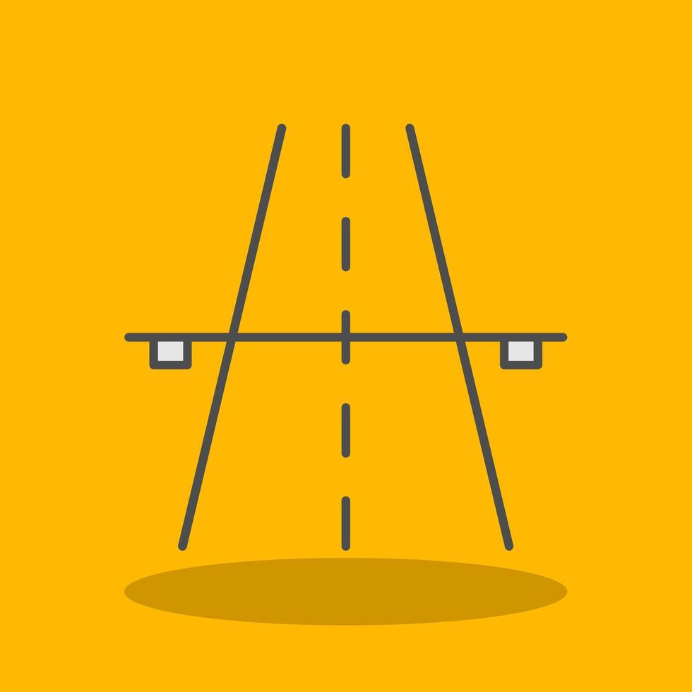 Highway Filled Shadow Icon vector