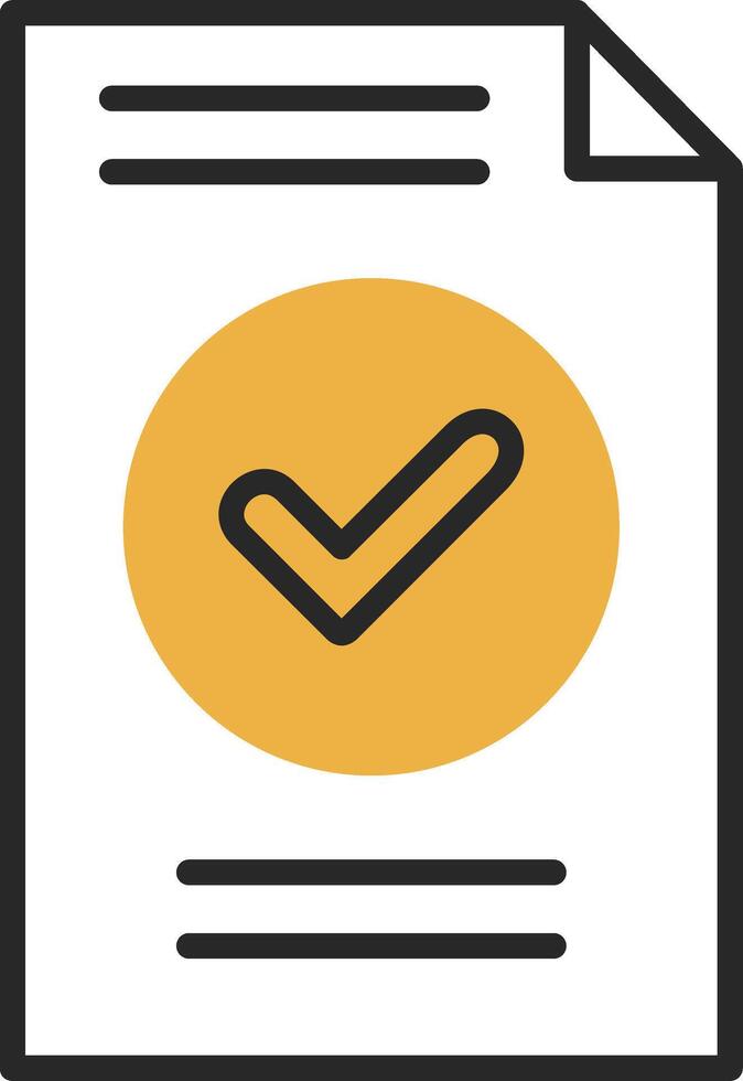 Verified Skined Filled Icon vector