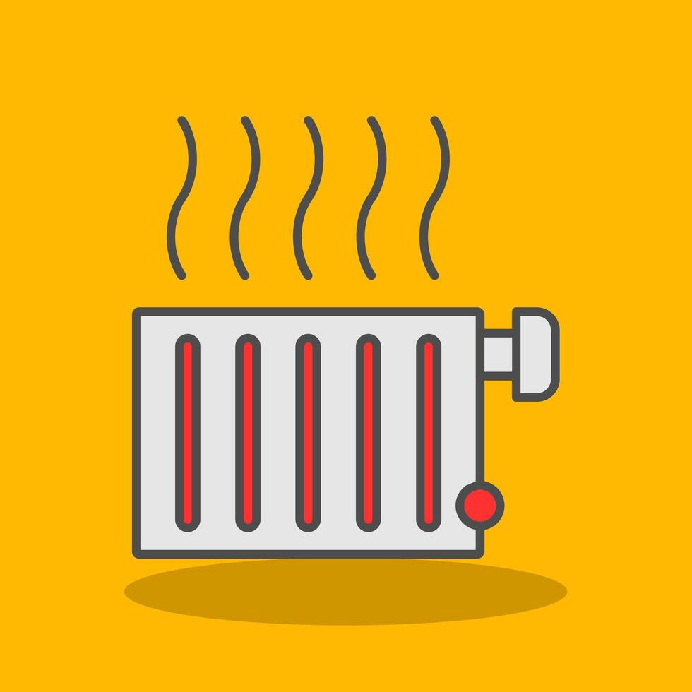Radiator Filled Shadow Icon vector