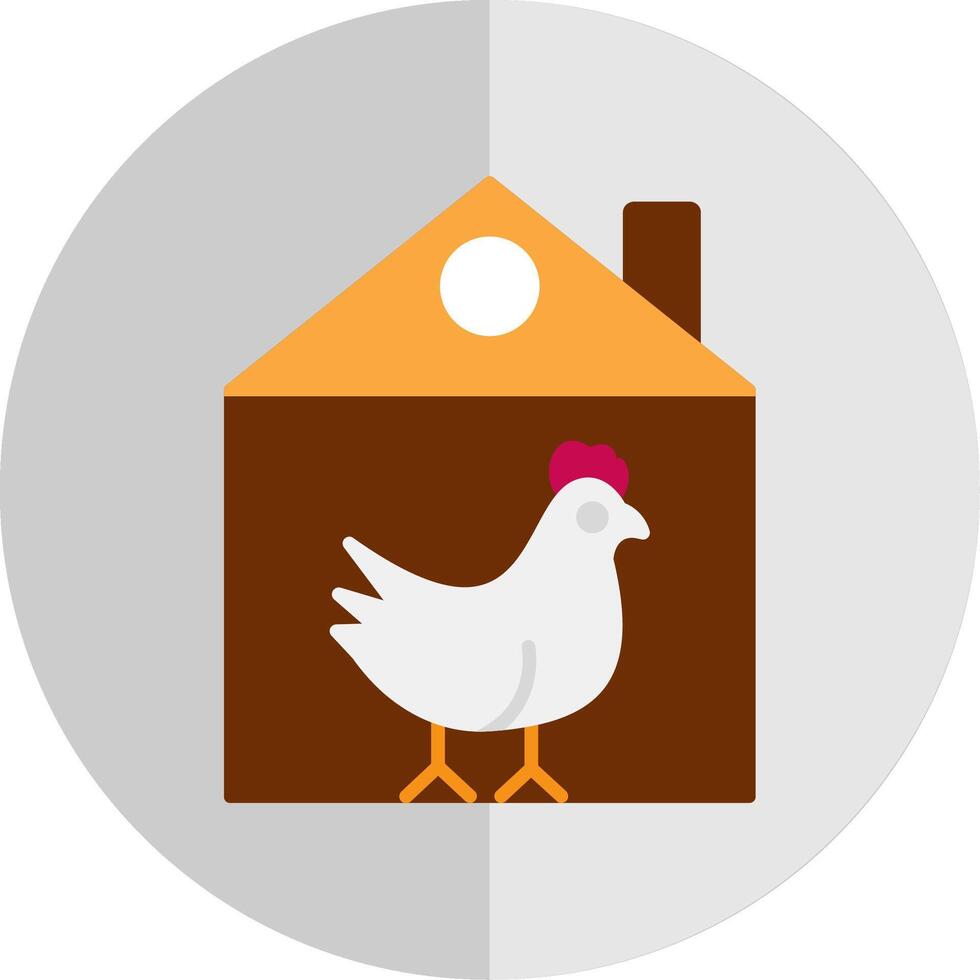 Chicken Flat Scale Icon vector