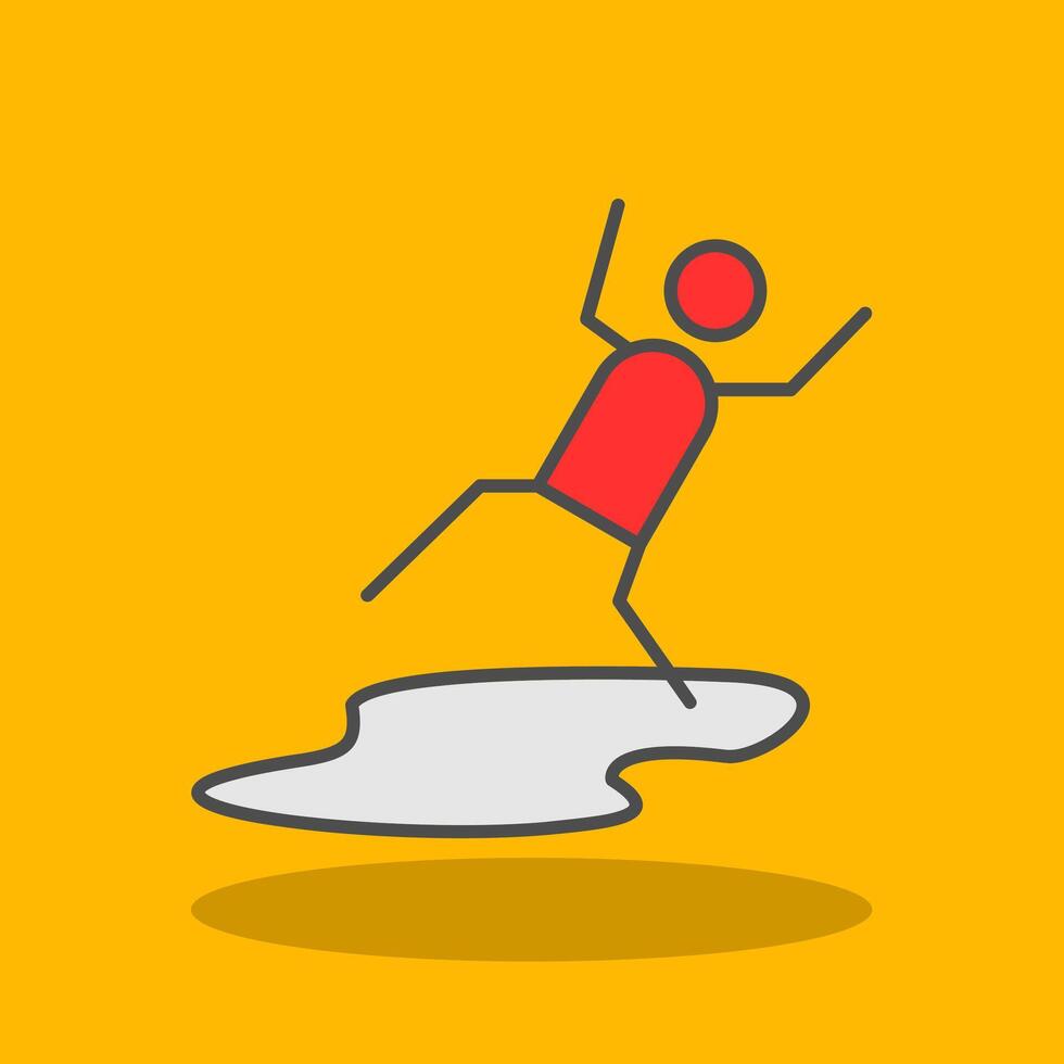 Slippery Filled Shadow Icon vector