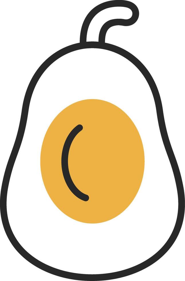 Avocados Skined Filled Icon vector
