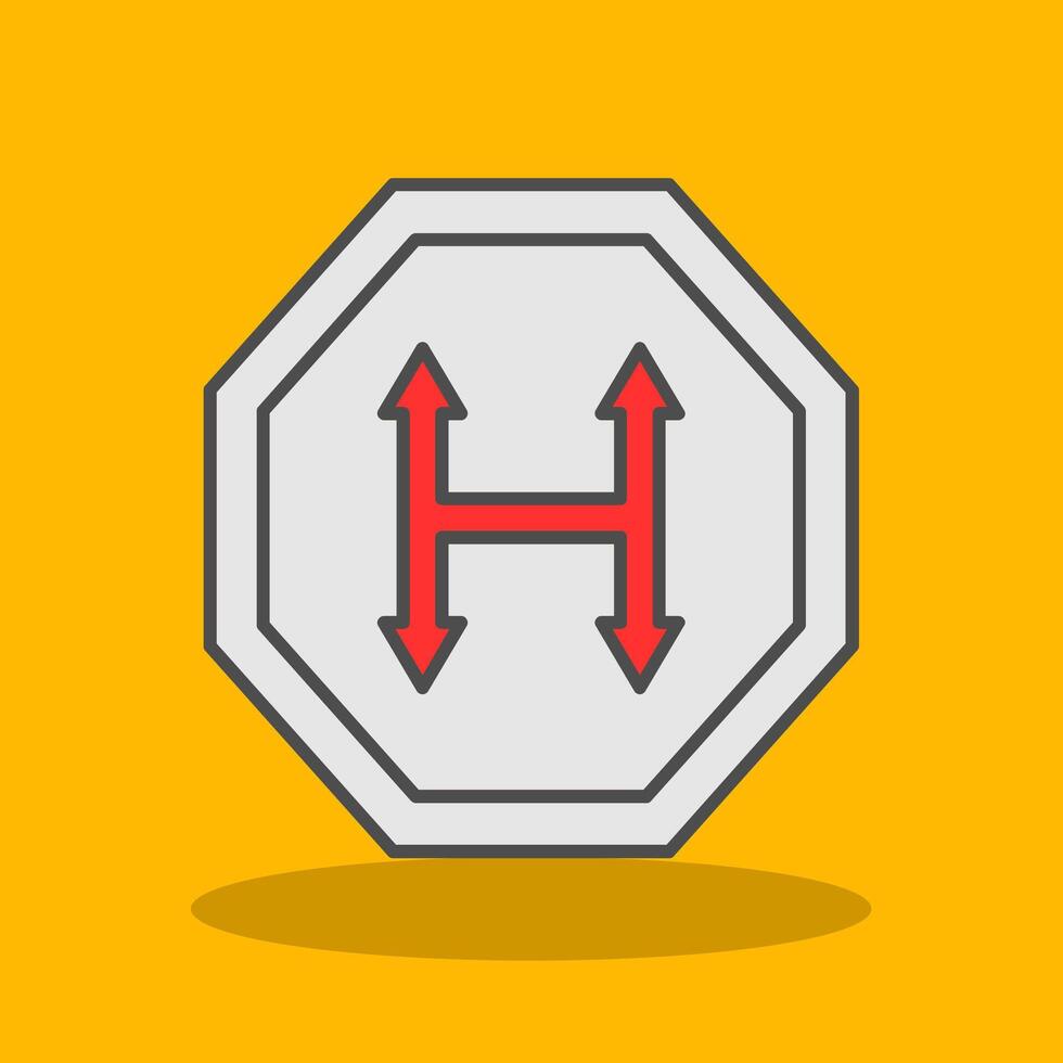 Junction Filled Shadow Icon vector