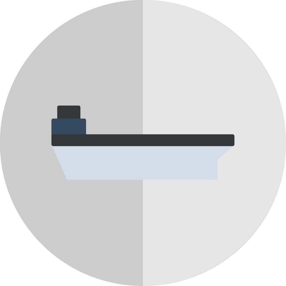 Aircraft Carrier Flat Scale Icon vector