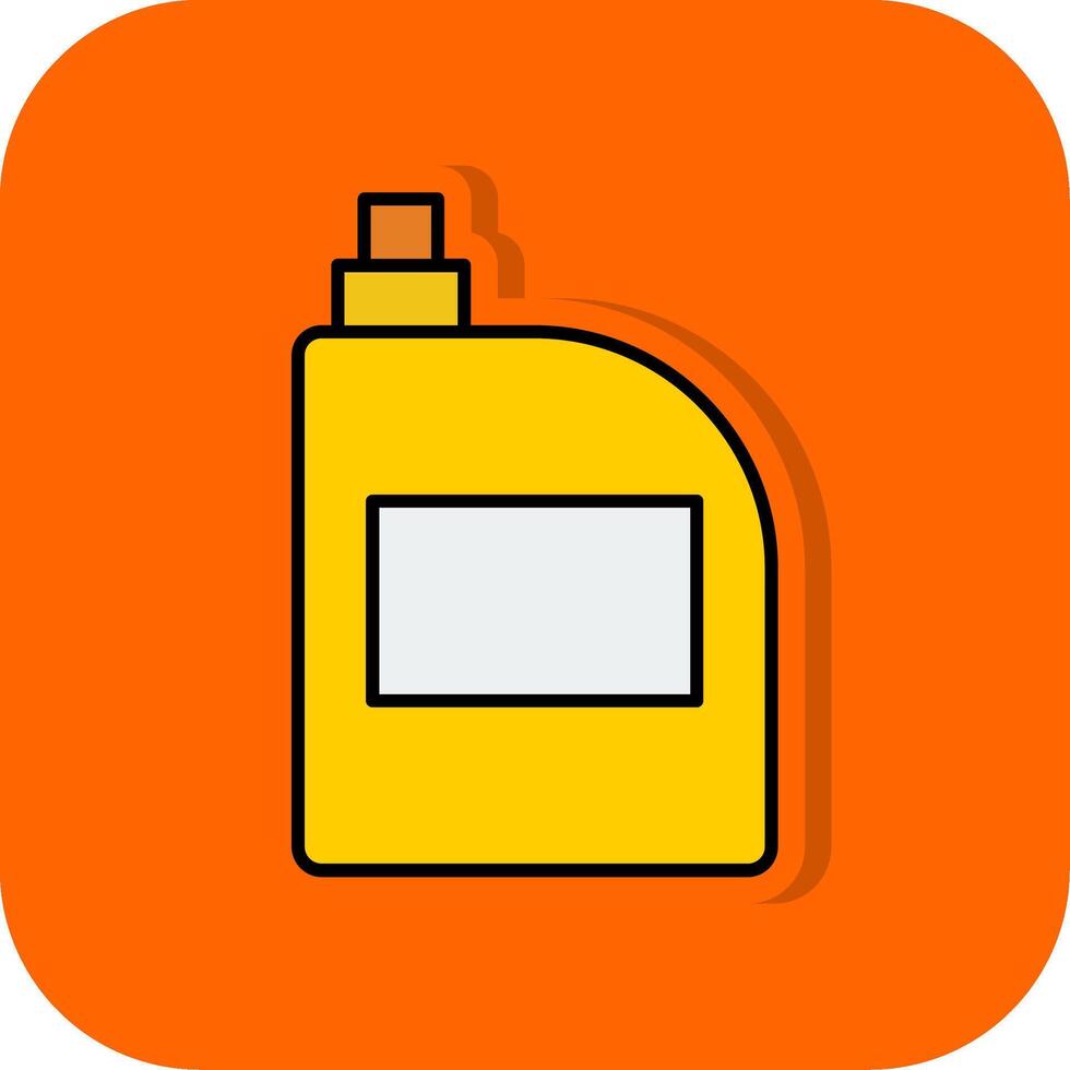 Bleach Filled Orange background Icon vector