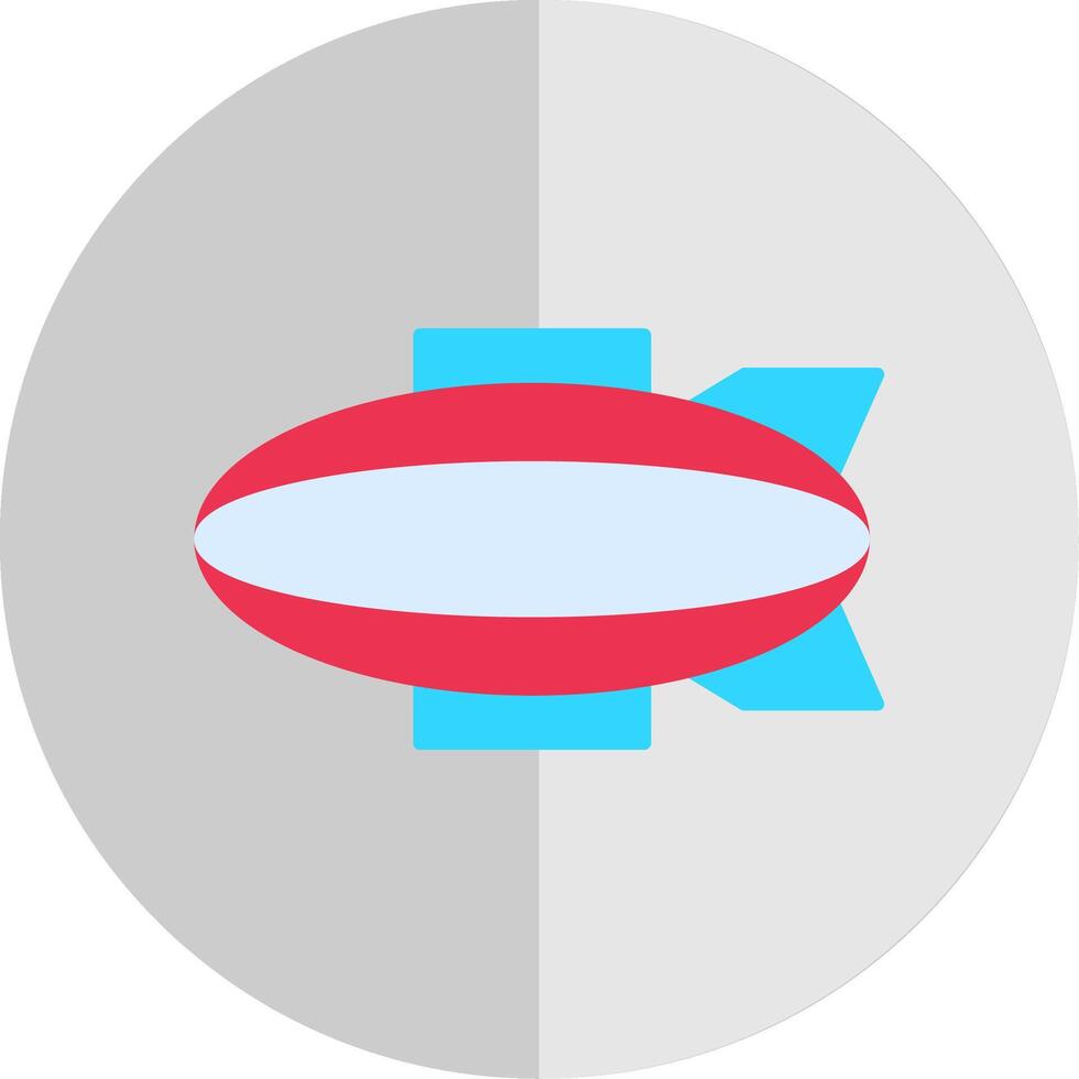 Blimp Flat Scale Icon vector