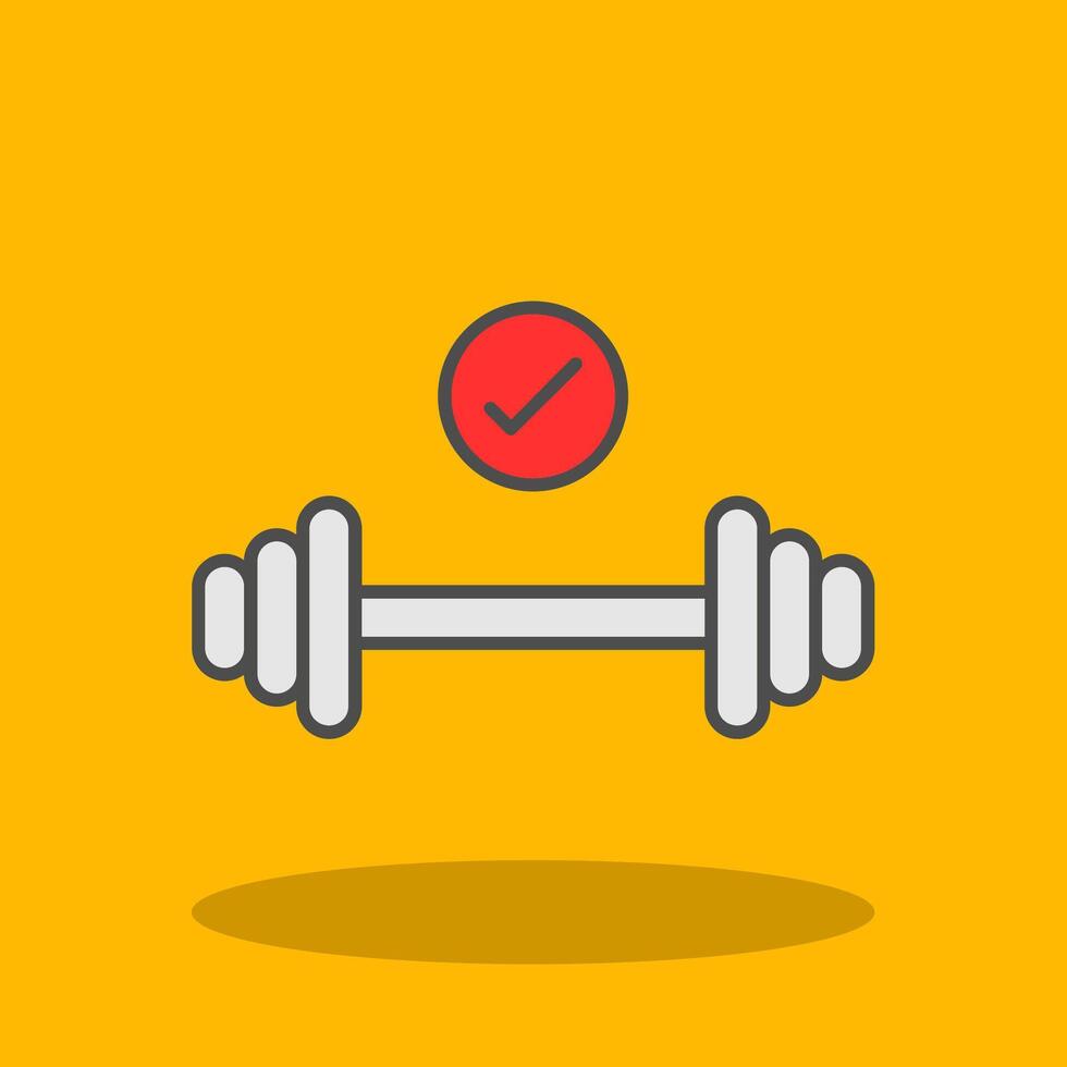 Weight Filled Shadow Icon vector