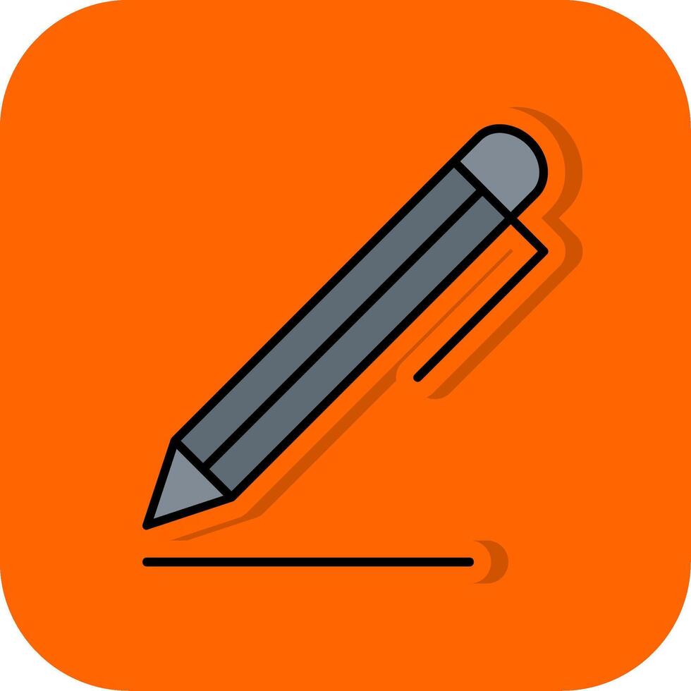bolígrafo lleno naranja antecedentes icono vector