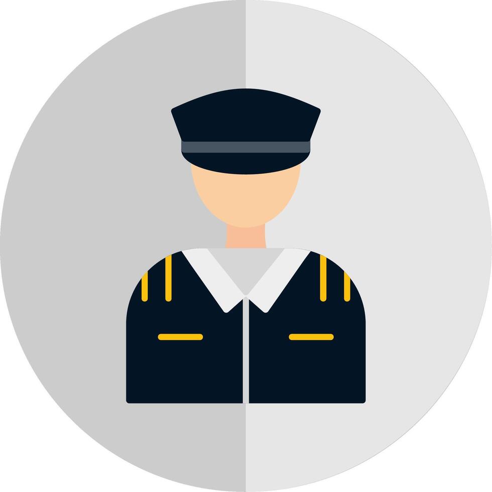 Pilot Flat Scale Icon vector