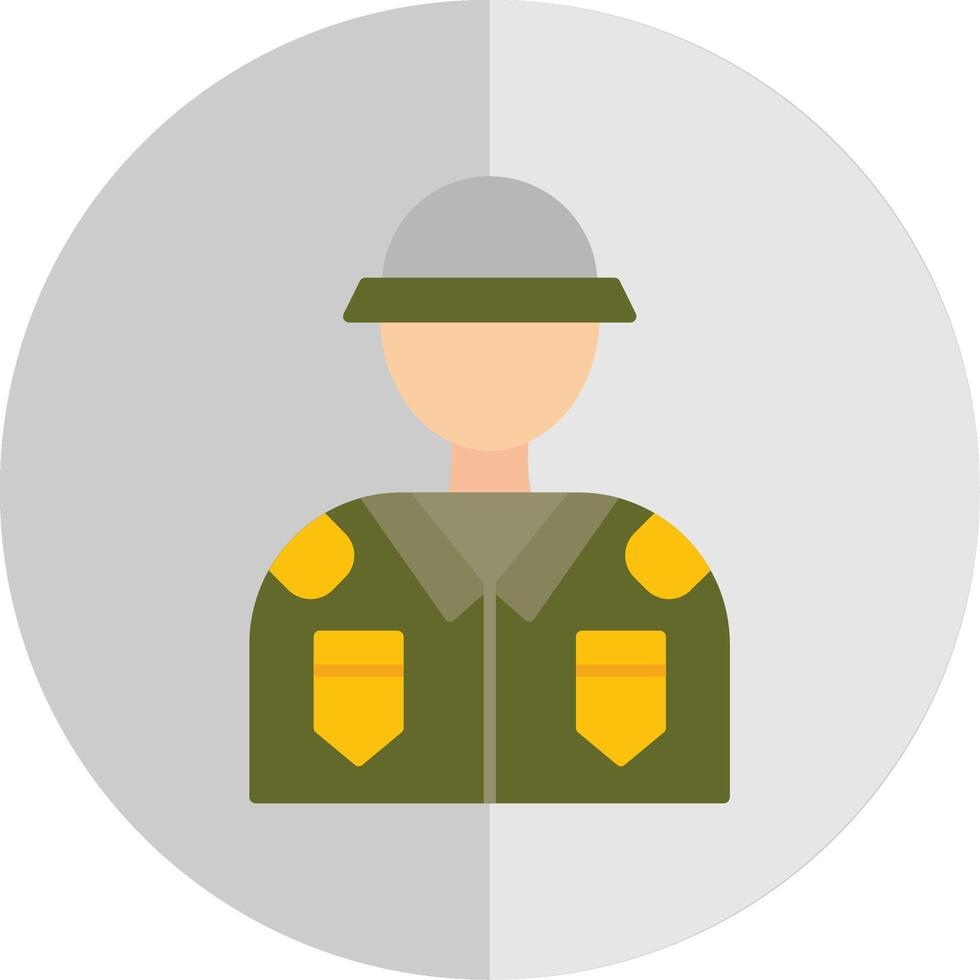 soldado plano escala icono vector