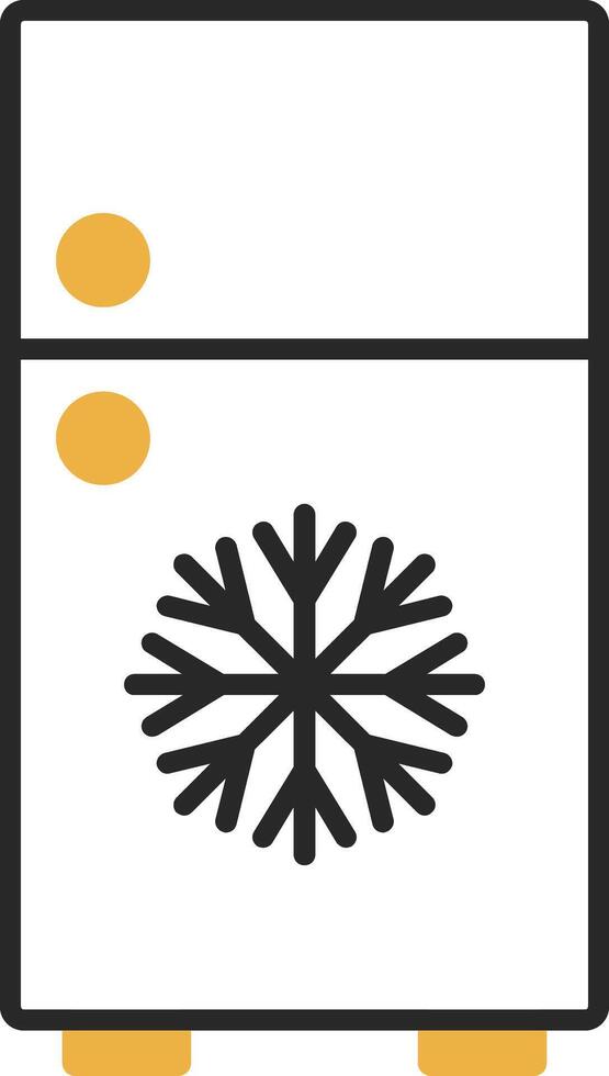 Refrigerator Skined Filled Icon vector