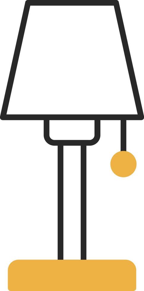 Lamp Skined Filled Icon vector