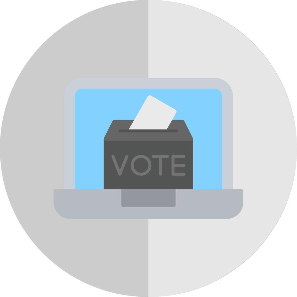 Online Voting Flat Scale Icon vector