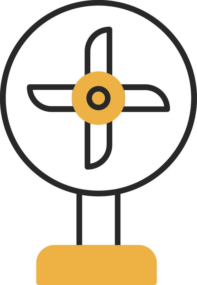 Fan Skined Filled Icon vector
