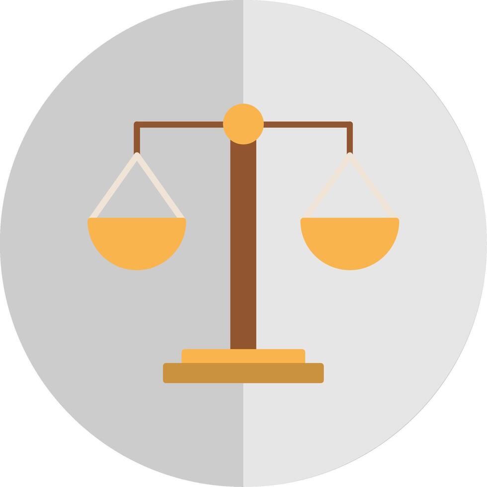 Balance Flat Scale Icon vector
