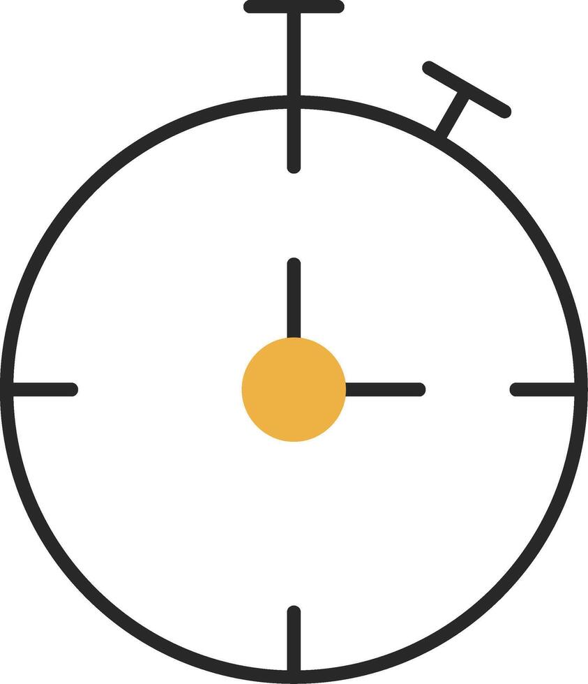 Chronometer Skined Filled Icon vector