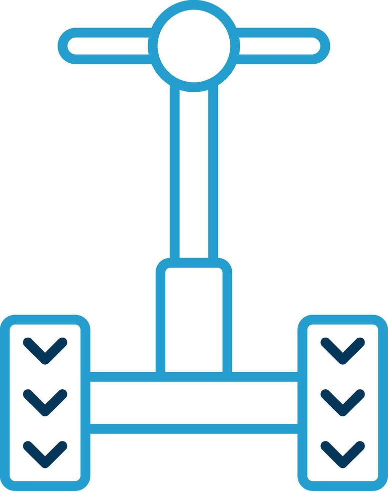 Segway Line Blue Two Color Icon vector