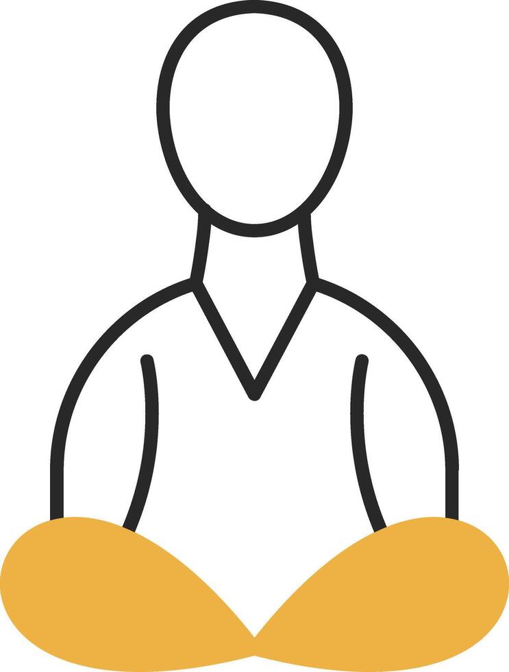 Meditation Skined Filled Icon vector