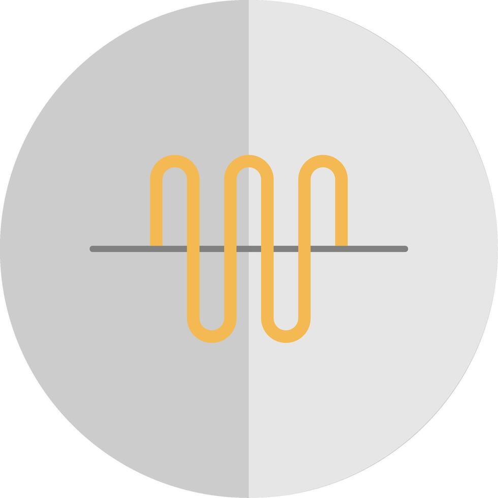 audio ola plano escala icono vector