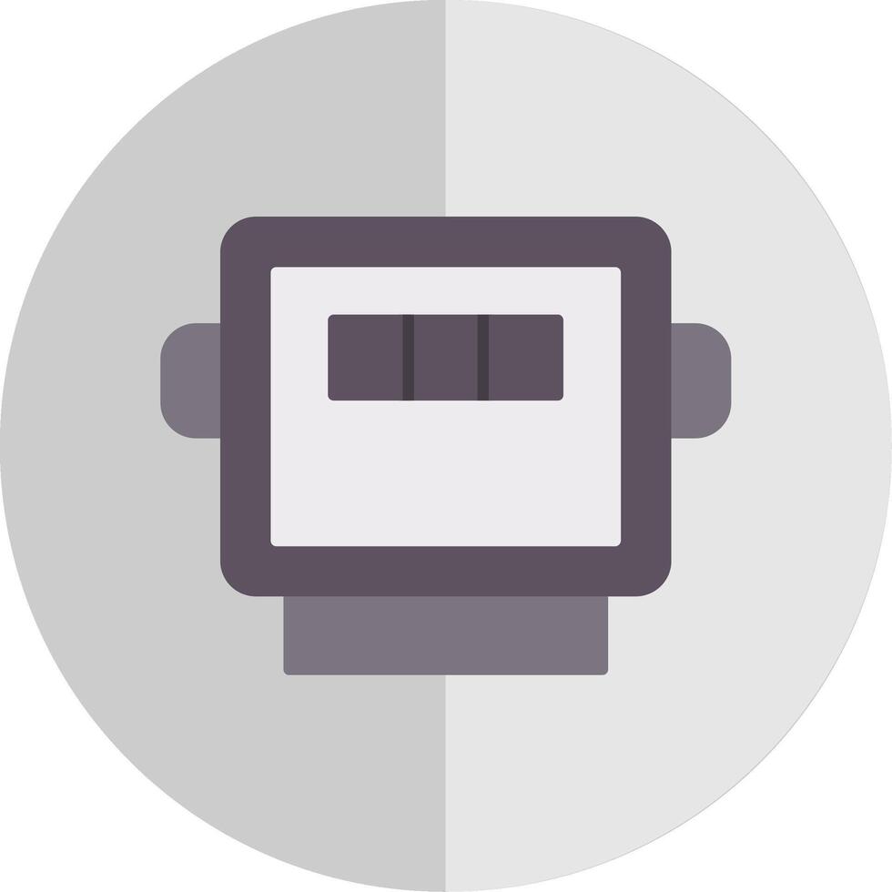 Electric Meter Flat Scale Icon vector