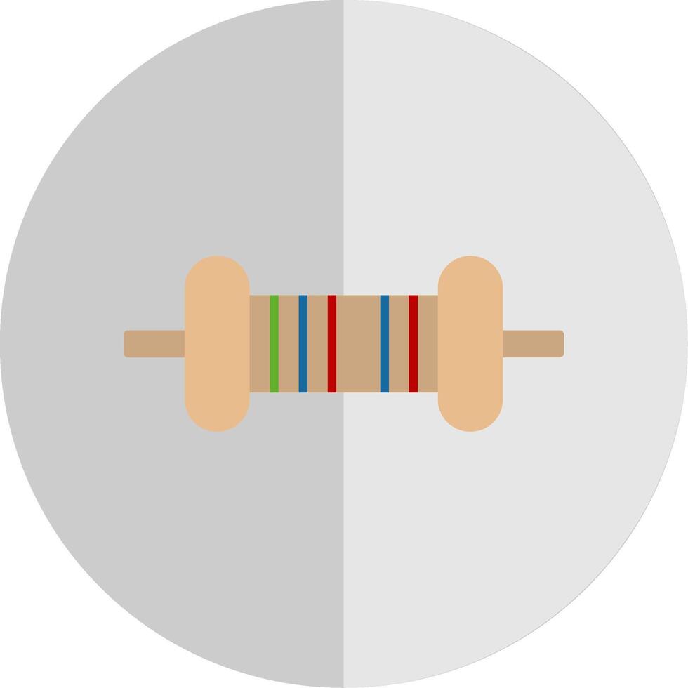 Resistor Flat Scale Icon vector