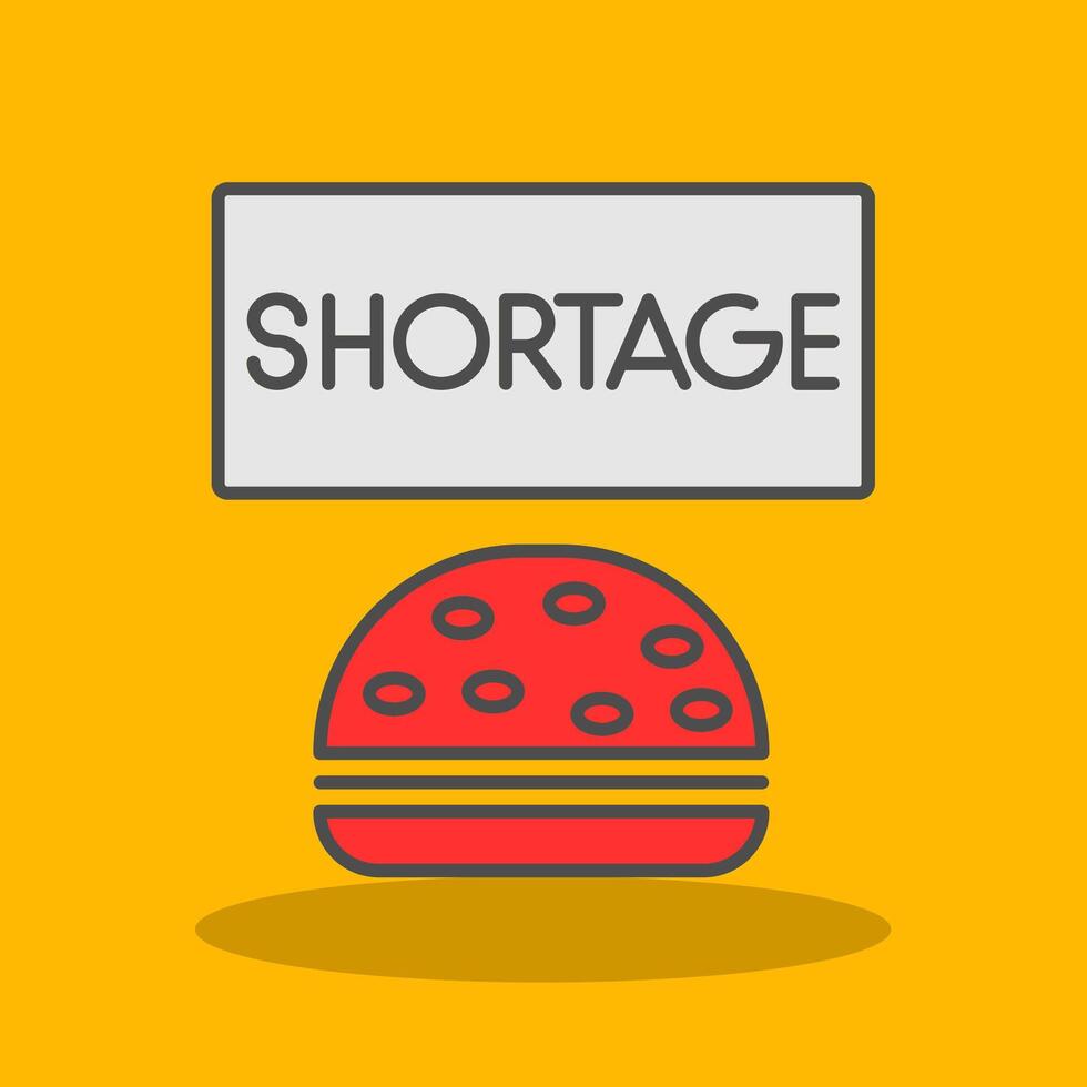 Shortage Filled Shadow Icon vector