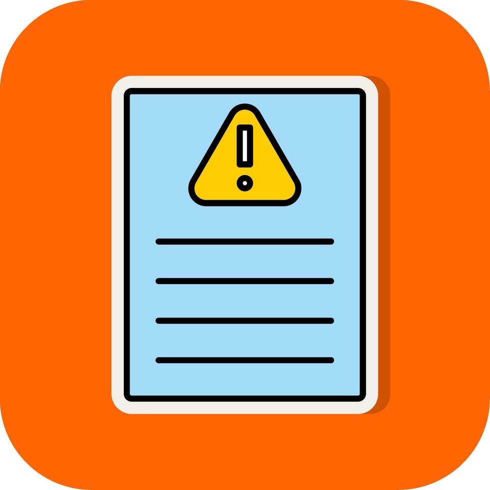 Acceptable Risk Filled Orange background Icon vector