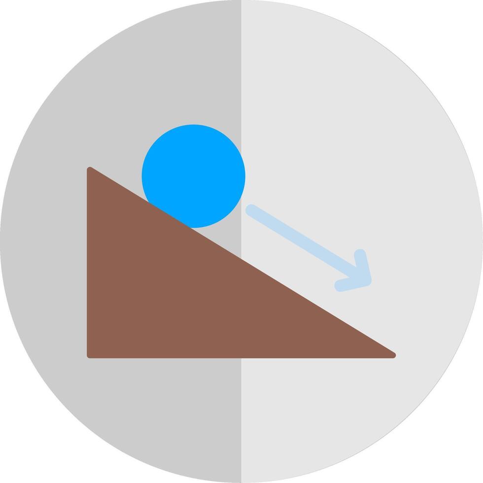 Down Hill Flat Scale Icon vector
