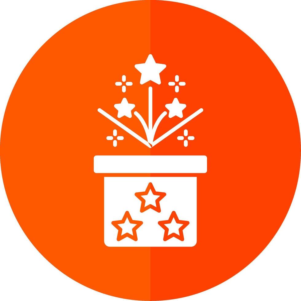 Magic Box Glyph Red Circle Icon vector