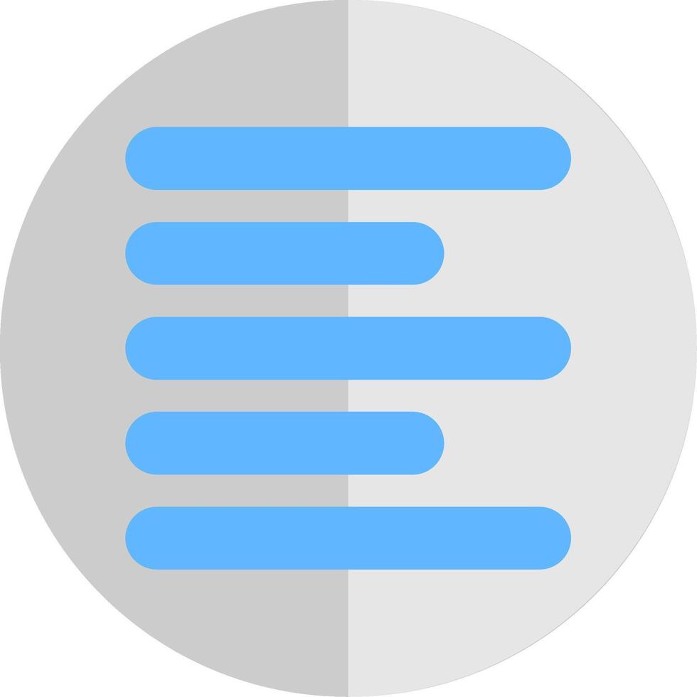Horizontal Left Align Flat Scale Icon vector